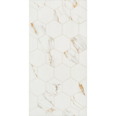 Плитка облицовочная Alma Ceramica Dublin белая геометрия 500x249x8,5 мм (11 шт.=1,37 кв.м)