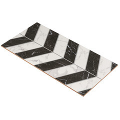 Плитка облицовочная Lavelly Eterno Motivo Accento черно-белая 598x298x8,5 мм (8 шт.=1,425 кв.м) - фото 10