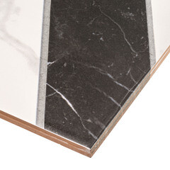 Плитка облицовочная Lavelly Eterno Motivo Accento черно-белая 598x298x8,5 мм (8 шт.=1,425 кв.м) - фото 9