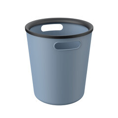 Ведро для мусора Ambient Folk 10 л пластик серо-голубое - фото 1