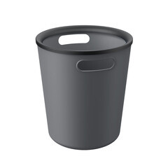 Изображение товара Ведро для мусора Ambient Folk 10 л пластик черный графит