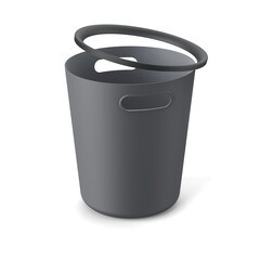 Ведро для мусора Ambient Folk 10 л пластик черный графит - фото 2