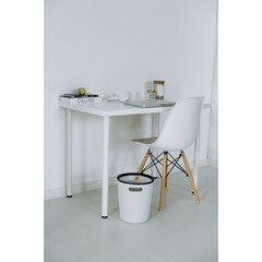 Ведро для мусора Ambient Folk 10 л пластик светло-серое - фото 3