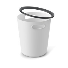 Ведро для мусора Ambient Folk 10 л пластик светло-серое - фото 2