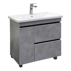 Тумба под раковину Comforty Варадеро 80 см напольная бетон светлый (00-00021230CF) - фото 20