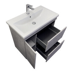 Тумба под раковину Comforty Варадеро 80 см напольная бетон светлый (00-00021230CF) - фото 16