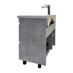 Тумба под раковину Comforty Варадеро 80 см напольная бетон светлый (00-00021230CF) - фото 17