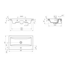 Тумба под раковину Comforty Варадеро 80 см подвесная бетон светлый (00-00021231CF) - фото 12