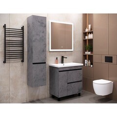 Тумба под раковину Comforty Варадеро 80 см напольная бетон светлый (00-00021230CF) - фото 12