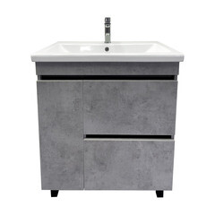 Тумба под раковину Comforty Варадеро 80 см напольная бетон светлый (00-00021230CF) - фото 10