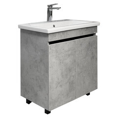 Тумба под раковину Comforty Варадеро 70 см напольная бетон светлый (00-00021238CF) - фото 21