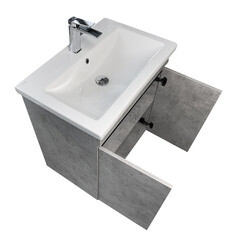 Тумба под раковину Comforty Варадеро 70 см напольная бетон светлый (00-00021238CF) - фото 16