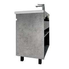 Тумба под раковину Comforty Варадеро 70 см напольная бетон светлый (00-00021238CF) - фото 14