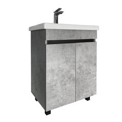 Тумба под раковину Comforty Варадеро 60 см напольная бетон светлый (00-00021234CF) - фото 19