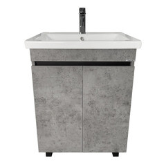 Тумба под раковину Comforty Варадеро 60 см напольная бетон светлый (00-00021234CF) - фото 18