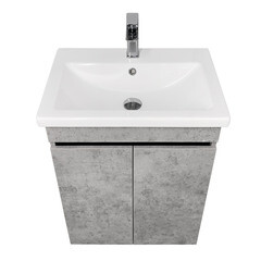 Тумба под раковину Comforty Варадеро 60 см напольная бетон светлый (00-00021234CF) - фото 15