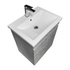 Тумба под раковину Comforty Варадеро 60 см напольная бетон светлый (00-00021234CF) - фото 16