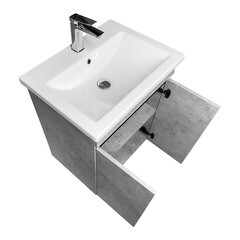 Тумба под раковину Comforty Варадеро 60 см напольная бетон светлый (00-00021234CF) - фото 14