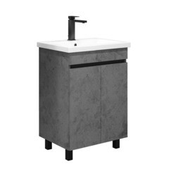 Тумба под раковину Comforty Варадеро 60 см напольная бетон светлый (00-00021234CF) - фото 1