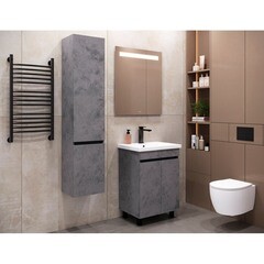 Тумба под раковину Comforty Варадеро 60 см напольная бетон светлый (00-00021234CF) - фото 10