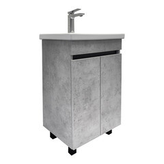 Тумба под раковину Comforty Варадеро 50 см напольная бетон светлый (00-00021603CF) - фото 20