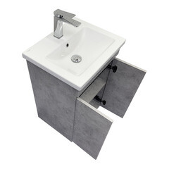 Тумба под раковину Comforty Варадеро 50 см напольная бетон светлый (00-00021603CF) - фото 15