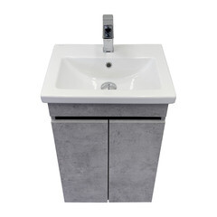 Тумба под раковину Comforty Варадеро 50 см напольная бетон светлый (00-00021603CF) - фото 16