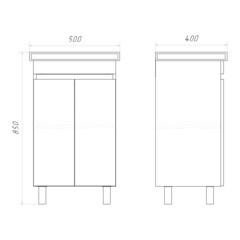 Тумба под раковину Comforty Варадеро 50 см напольная бетон светлый (00-00021603CF) - фото 10