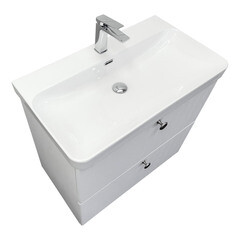 Комплект тумба с раковиной Comforty Сантьяго 80 см напольная ясень беленый (00-00021031CF) - фото 18