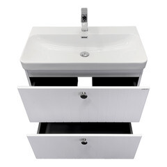 Комплект тумба с раковиной Comforty Сантьяго 80 см напольная ясень беленый (00-00021031CF) - фото 15