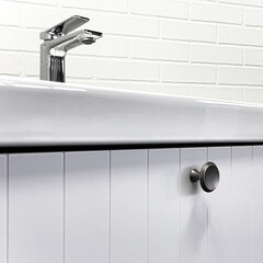 Комплект тумба с раковиной Comforty Сантьяго 80 см напольная ясень беленый (00-00021031CF) - фото 16