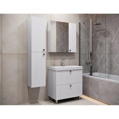 Комплект тумба с раковиной Comforty Сантьяго 80 см напольная ясень беленый (00-00021031CF) - фото 11