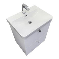 Комплект тумба с раковиной Comforty Сантьяго 60 см напольная ясень беленый (00-00021032CF) - фото 18