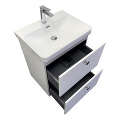 Комплект тумба с раковиной Comforty Сантьяго 60 см напольная ясень беленый (00-00021032CF) - фото 17