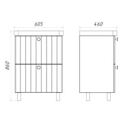 Комплект тумба с раковиной Comforty Сантьяго 60 см напольная ясень беленый (00-00021032CF) - фото 10