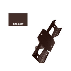 Кронштейн для столба заборного 60х60 мм коричневый RAL 8017 - фото 7