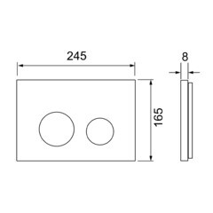 Клавиша смыва для инсталляций Tece Spring loop темный базальт (S240611) - фото 2