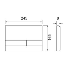 Клавиша смыва для инсталляций Tece Spring square белая (S240850) - фото 2