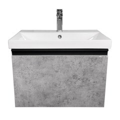 Комплект тумба с раковиной Comforty Пальмира 60 см подвесная бетон светлый (CF19696BX-60) - фото 19