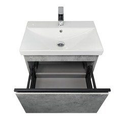 Комплект тумба с раковиной Comforty Пальмира 60 см подвесная бетон светлый (CF19696BX-60) - фото 17