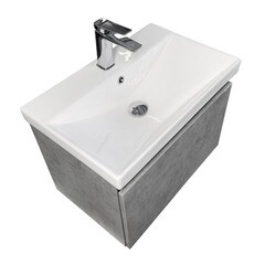Комплект тумба с раковиной Comforty Пальмира 60 см подвесная бетон светлый (CF19696BX-60) - фото 16