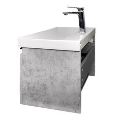 Комплект тумба с раковиной Comforty Пальмира 60 см подвесная бетон светлый (CF19696BX-60) - фото 13