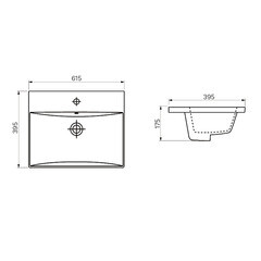 Комплект тумба с раковиной Comforty Пальмира 60 см подвесная бетон светлый (CF19696BX-60) - фото 14
