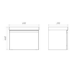 Комплект тумба с раковиной Comforty Пальмира 60 см подвесная бетон светлый (CF19696BX-60) - фото 10