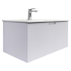 Комплект тумба с раковиной Comforty Сан-Луис 80 см подвесная белая матовая (00-00021218CF) - фото 19