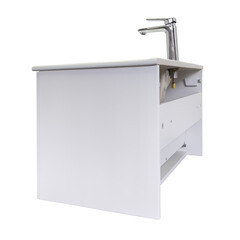 Комплект тумба с раковиной Comforty Сан-Луис 80 см подвесная белая матовая (00-00021218CF) - фото 14