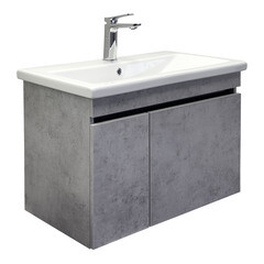 Тумба под раковину Comforty Варадеро 80 см подвесная бетон светлый (00-00021231CF) - фото 20