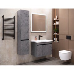 Тумба под раковину Comforty Варадеро 80 см подвесная бетон светлый (00-00021231CF) - фото 10