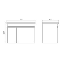 Тумба под раковину Comforty Варадеро 80 см подвесная бетон светлый (00-00021231CF) - фото 11