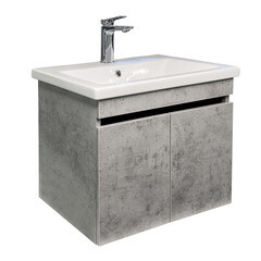 Тумба под раковину Comforty Варадеро 70 см подвесная бетон светлый (00-00021239CF) - фото 20